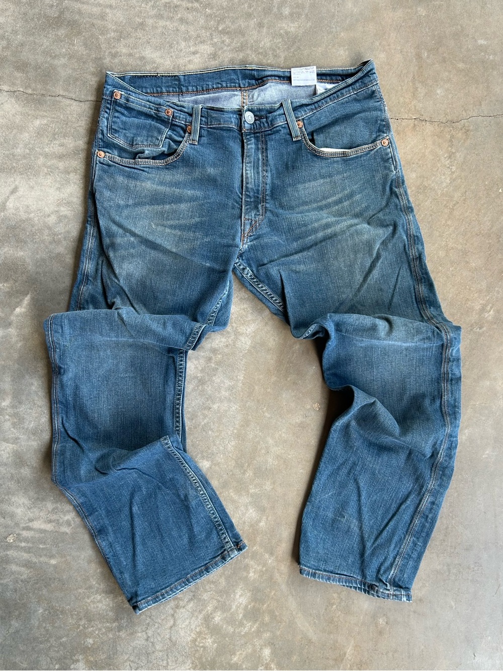 Levi's Distressed Blue Relaxed Fit Jeans